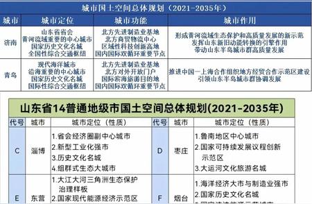 山东省与国家对各市发展定位的独特视角